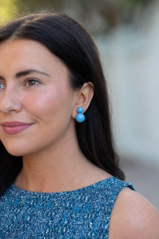 Large Audrey Stud Earring Turquoise - Belle of the Ball Collection - Glamourous Grace