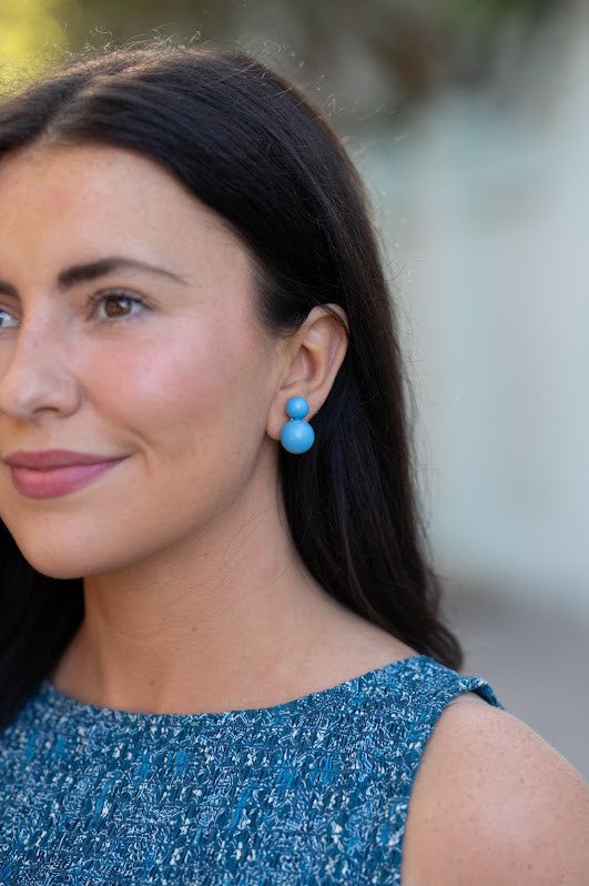 Large Audrey Stud Earring Turquoise - Belle of the Ball Collection - Glamourous Grace