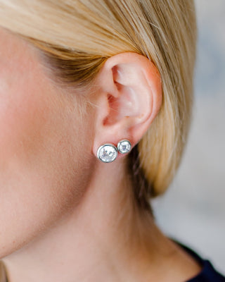 Large Bezel Stud - 18k Gold Plated - Glamourous Grace