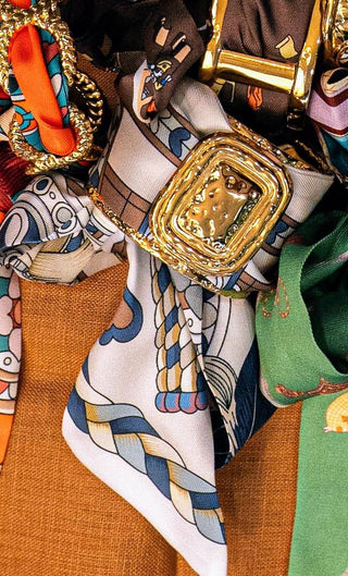 Wide Gold Scarf Cuff - Evie - Glamourous Grace