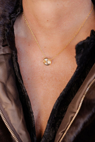 Large Oval Bezel Necklace - Glamourous Grace