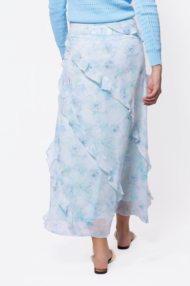 Laurel Skirt (Blue Flower) - Glamourous Grace