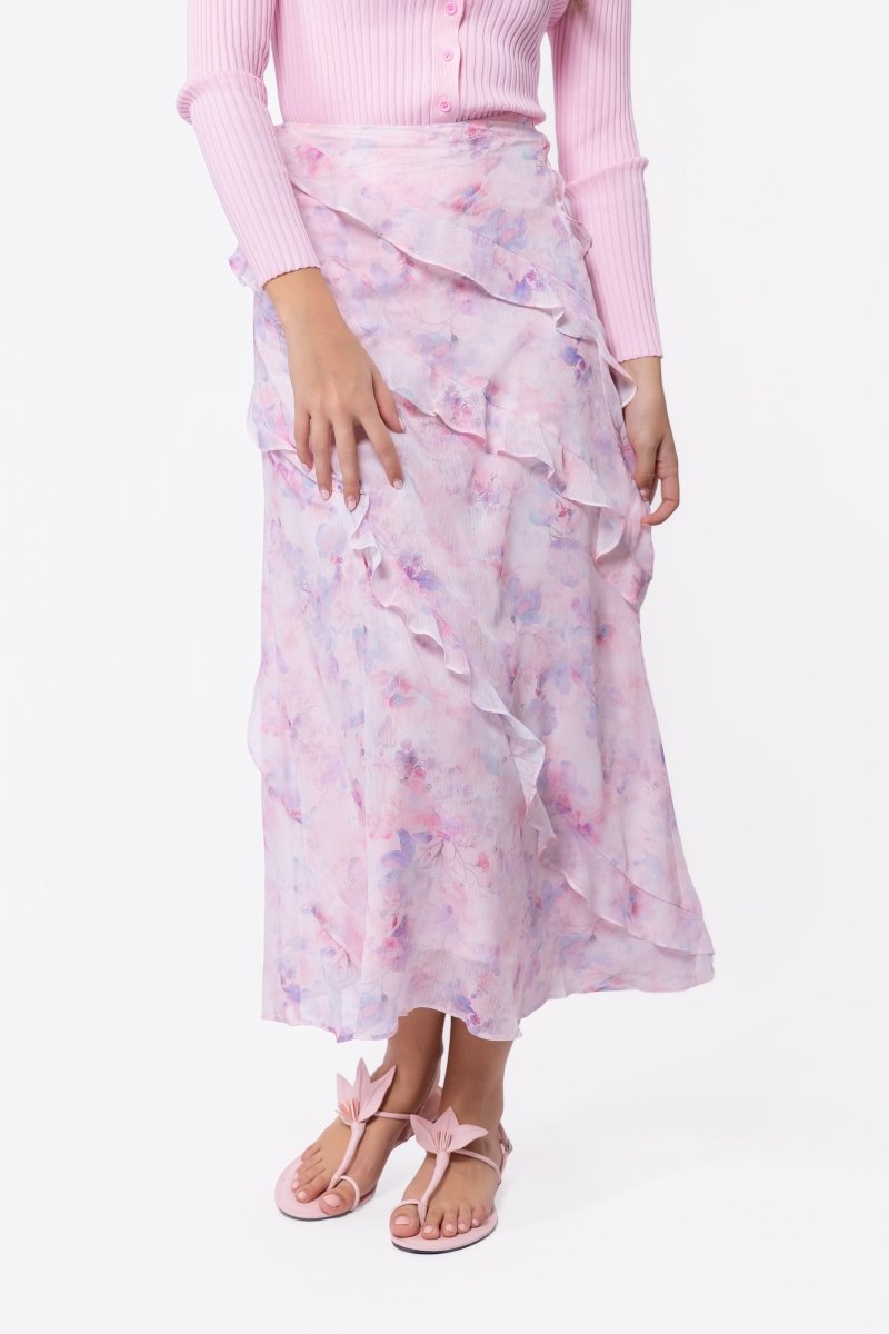 Laurel Skirt (Pink Flower) - Glamourous Grace