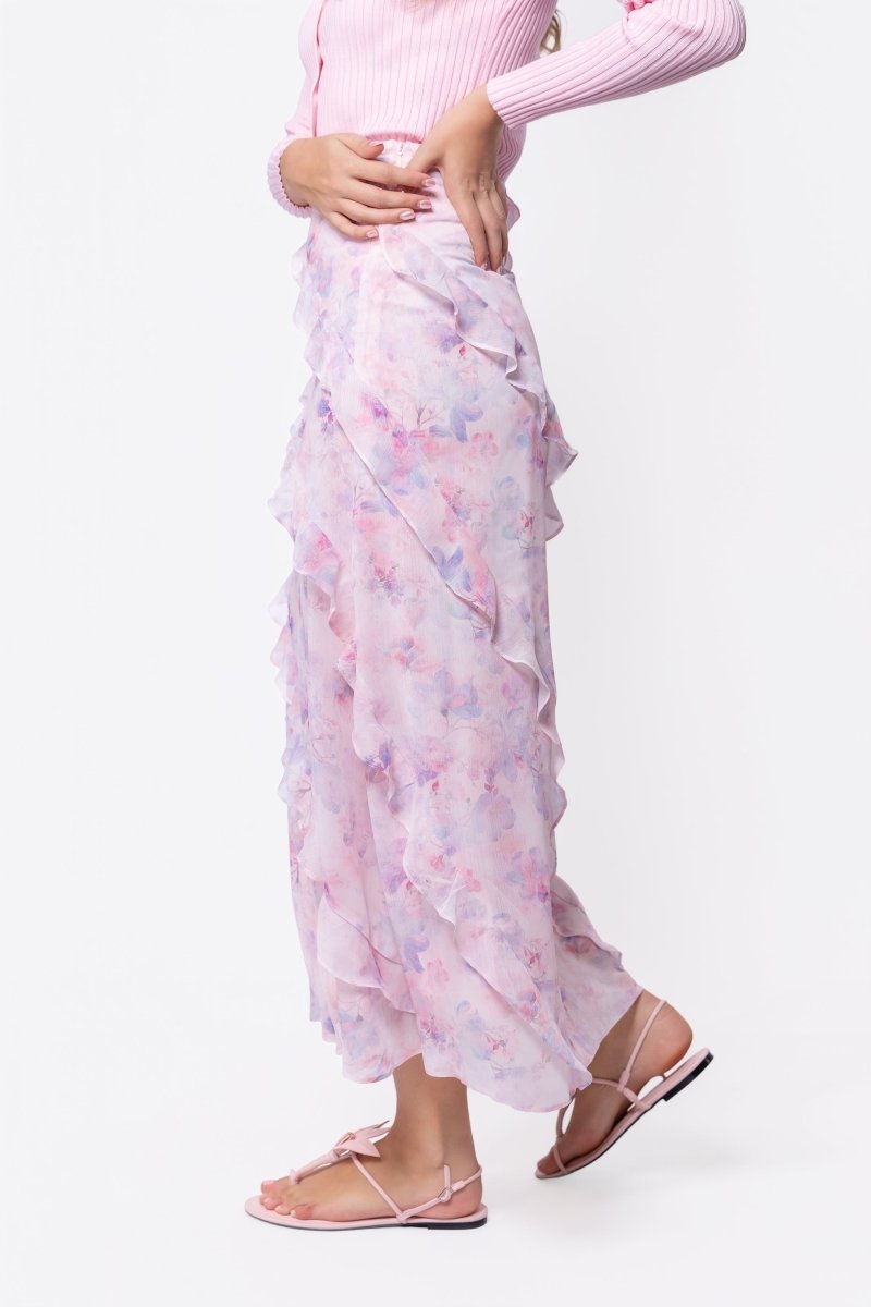Laurel Skirt (Pink Flower) - Glamourous Grace