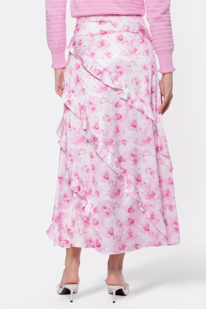 Laurel Skirt (White/Pink) - Glamourous Grace