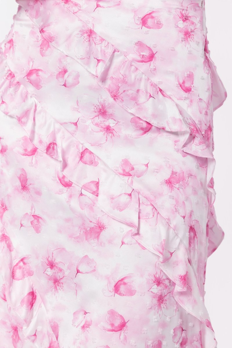 Laurel Skirt (White/Pink) - Glamourous Grace