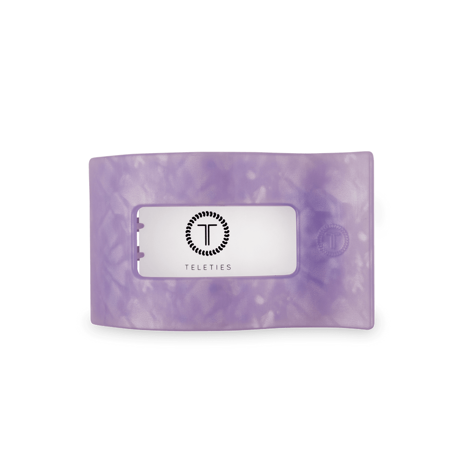 Lavender Mist Medium Flat Rectangle Hair Clip - Glamourous Grace