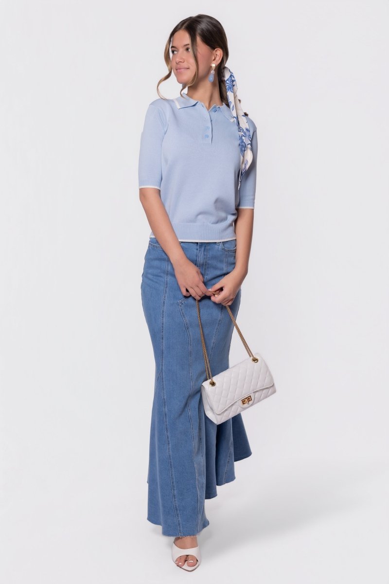Leah Top (Light Blue) - Glamourous Grace