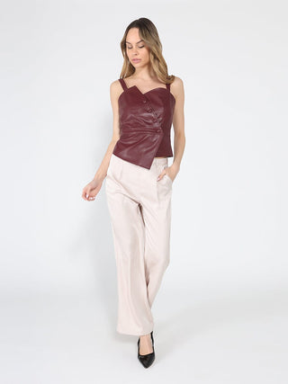 Leather Strap Top - Glamourous Grace