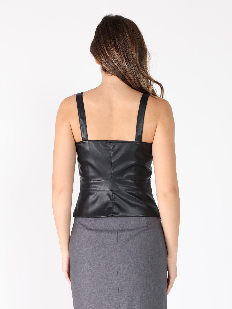 Leather Strap Top - Glamourous Grace