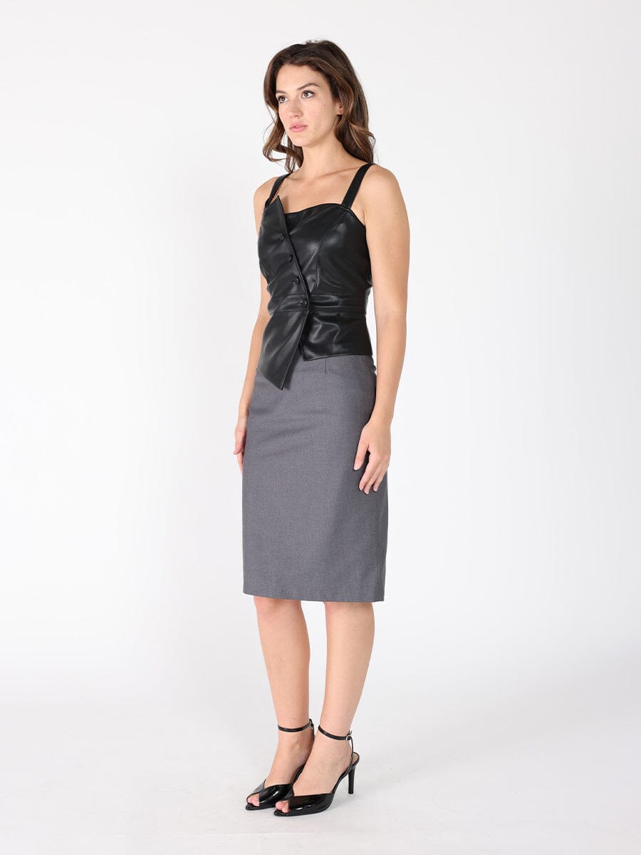 Leather Strap Top - Glamourous Grace