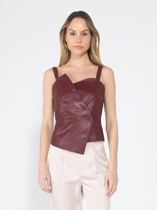 Leather Strap Top - Glamourous Grace