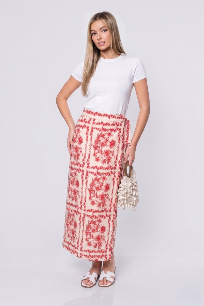 Leila Skirt (White Red) - Glamourous Grace