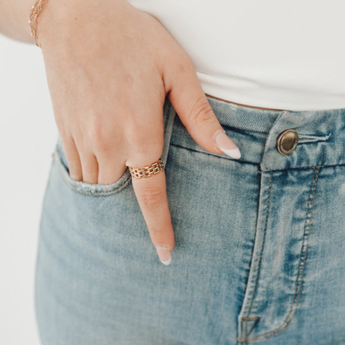 Lennon Lattice Ring WATERPROOF - Glamourous Grace