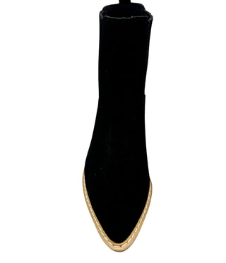 Leonor Suede Ankle Boot in Black - Glamourous Grace