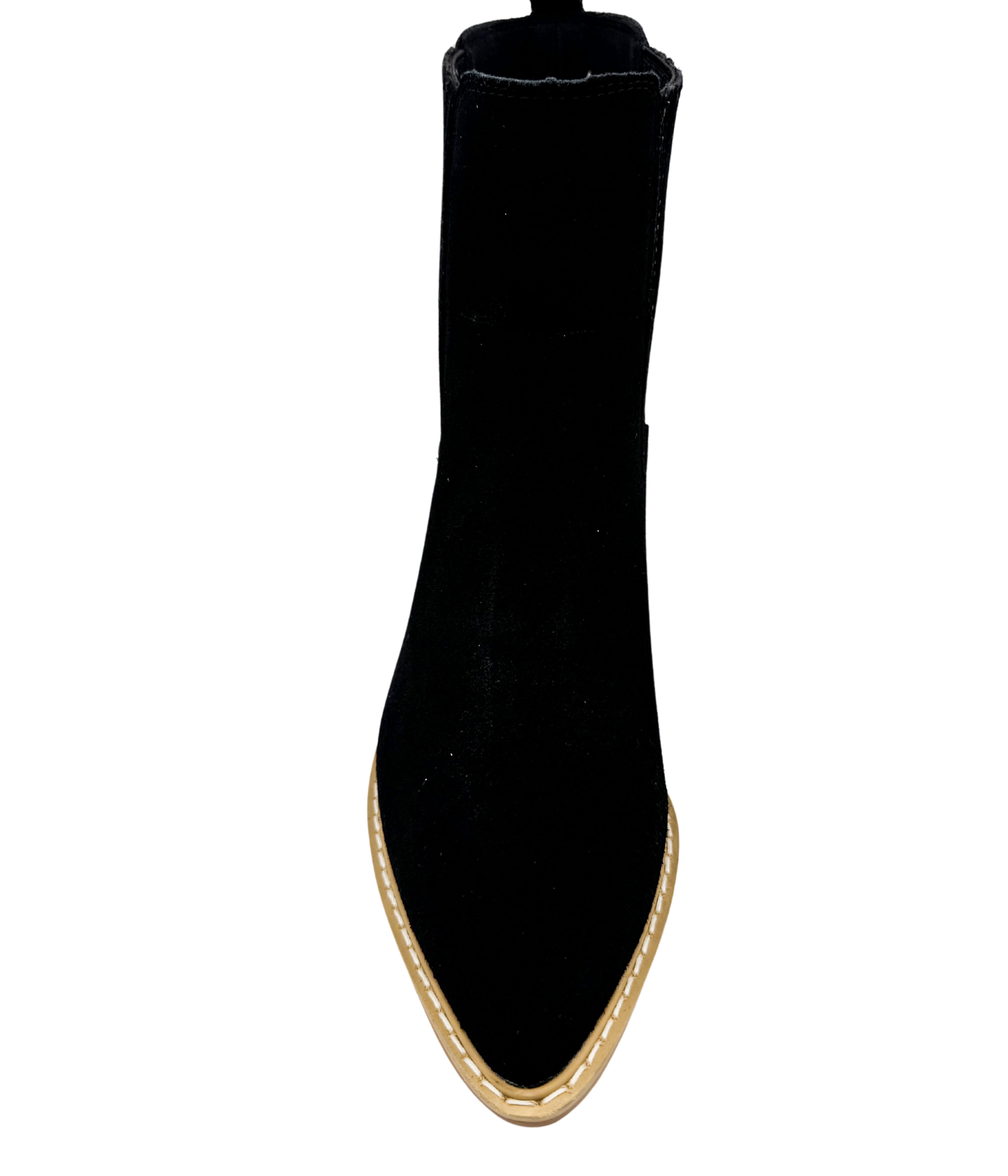 Leonor Suede Ankle Boot in Black - Glamourous Grace