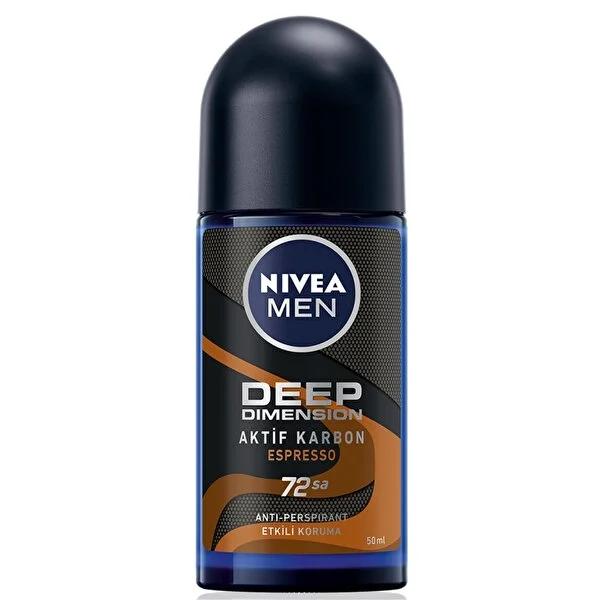 Nivea Men 72-Hour Antiperspirant Roll-on Deodorant for Men - Activated Carbon & Espresso Scent - Glamourous Grace