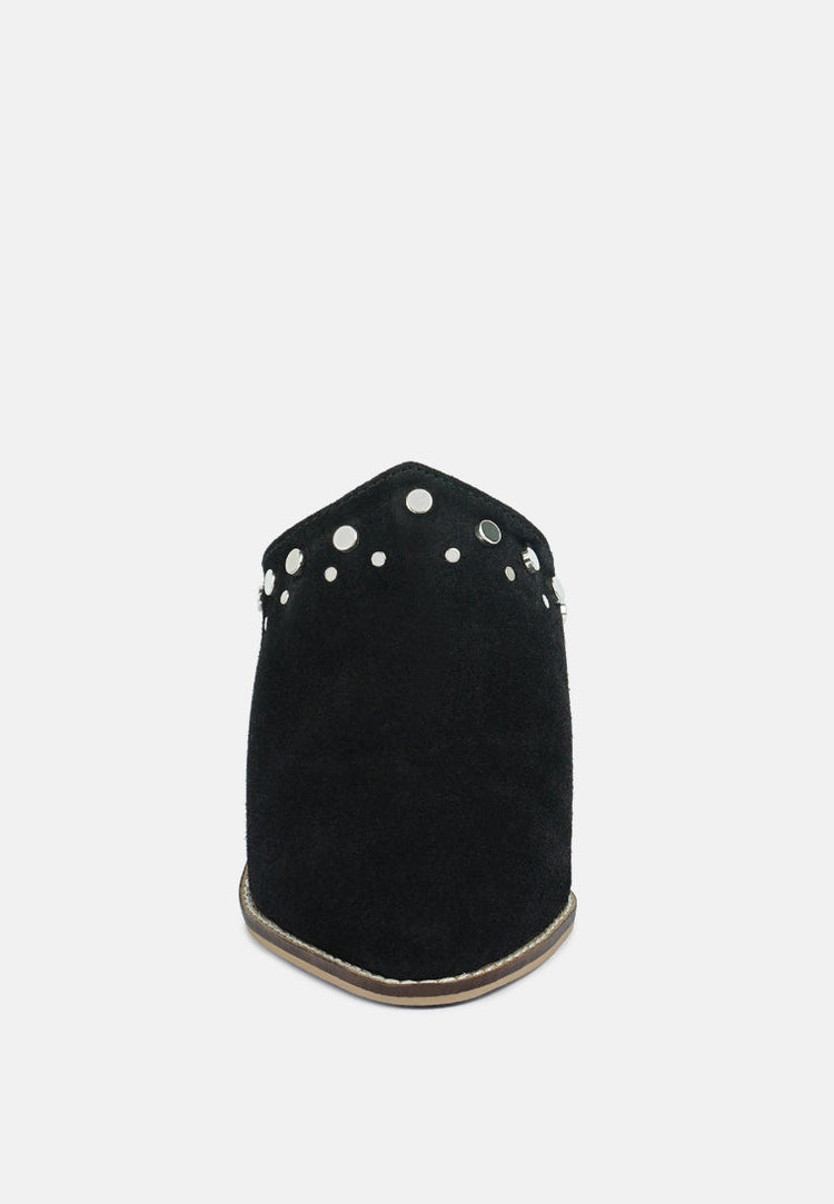 Leslie Stacked Heel Mules