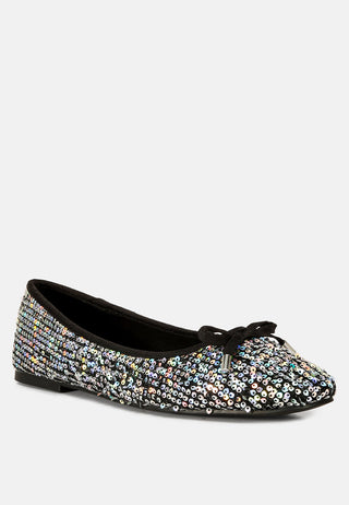 Lettie Sequin Embellished Ballet Flats - Glamourous Grace