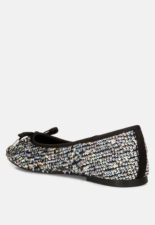 Lettie Sequin Embellished Ballet Flats - Glamourous Grace