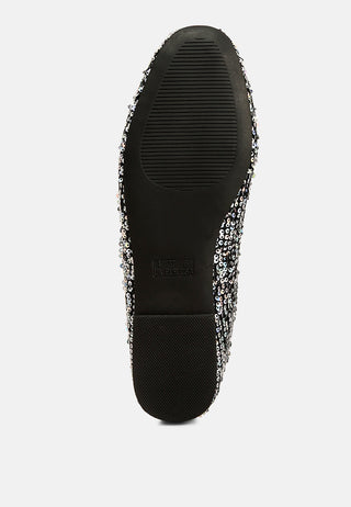 Lettie Sequin Embellished Ballet Flats - Glamourous Grace