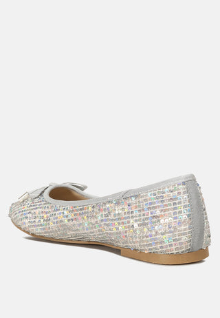 Lettie Sequin Embellished Ballet Flats - Glamourous Grace