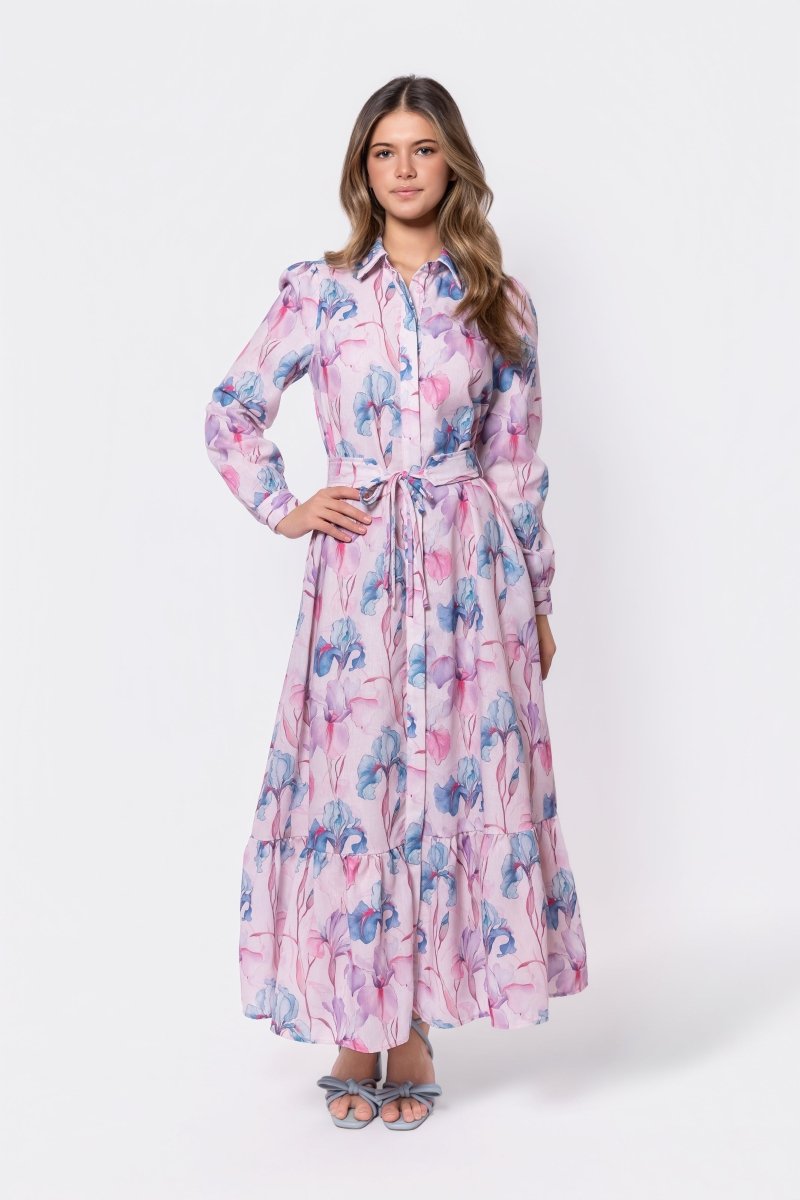 Lexi Dress (Blue/Purple) - Glamourous Grace