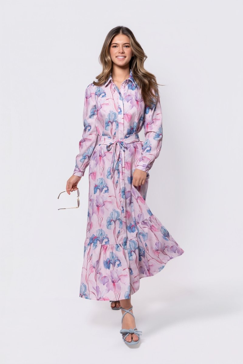 Lexi Dress (Blue/Purple) - Glamourous Grace