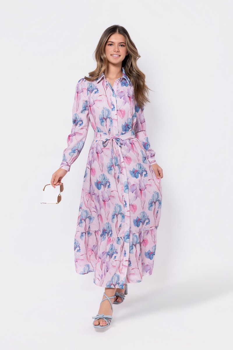 Lexi Dress (Blue/Purple) - Glamourous Grace