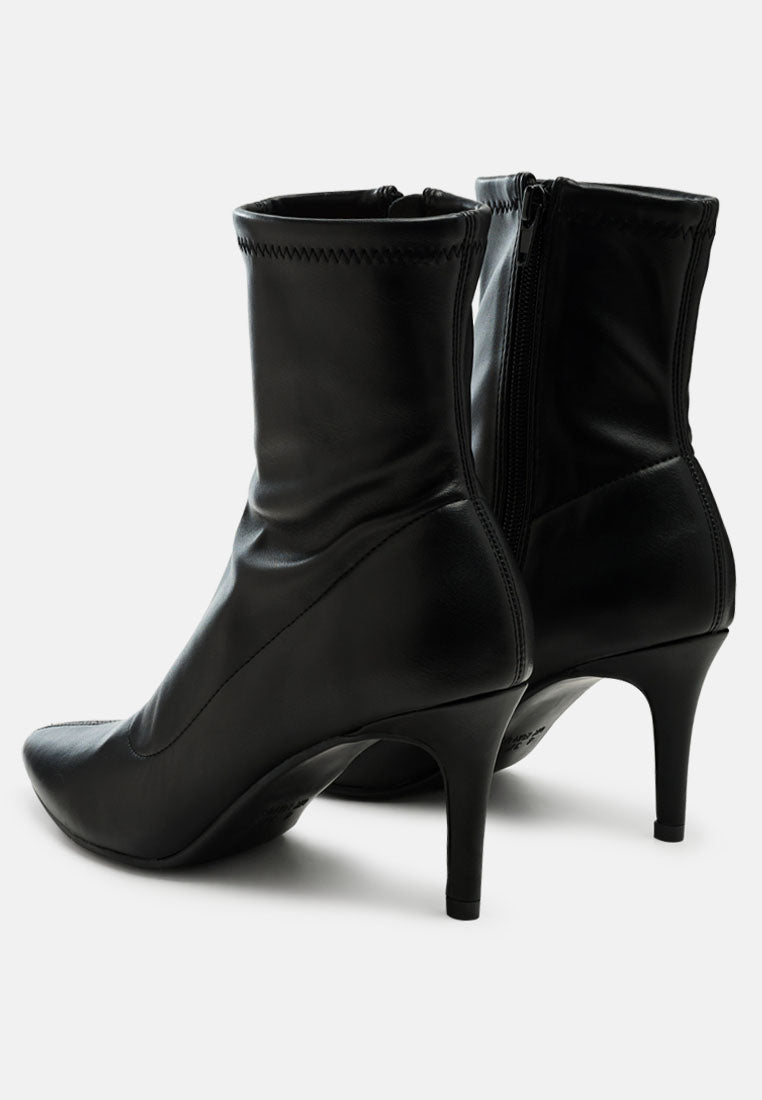 Leylah Mid Heel Stiletto Ankle Boots - Glamourous Grace