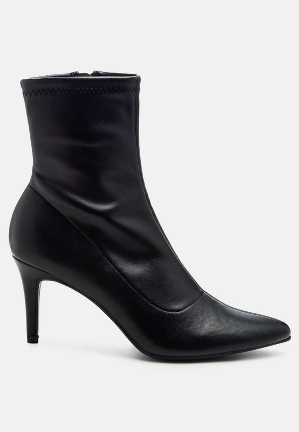 Leylah Mid Heel Stiletto Ankle Boots - Glamourous Grace