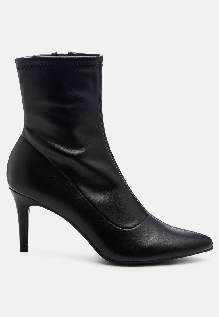 Leylah Mid Heel Stiletto Ankle Boots - Glamourous Grace