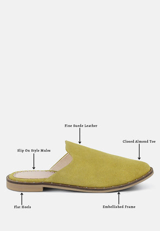 Lia Handcrafted Canvas Mules