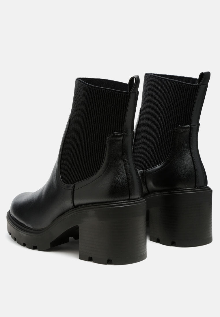Liam Sock Chunky Chelsea Boots - Glamourous Grace