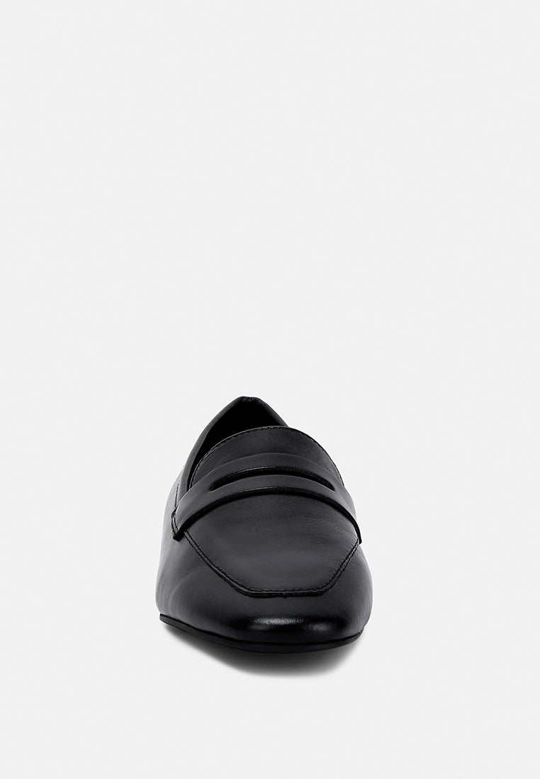 Liliana Classic Leather Penny Loafers - Glamourous Grace