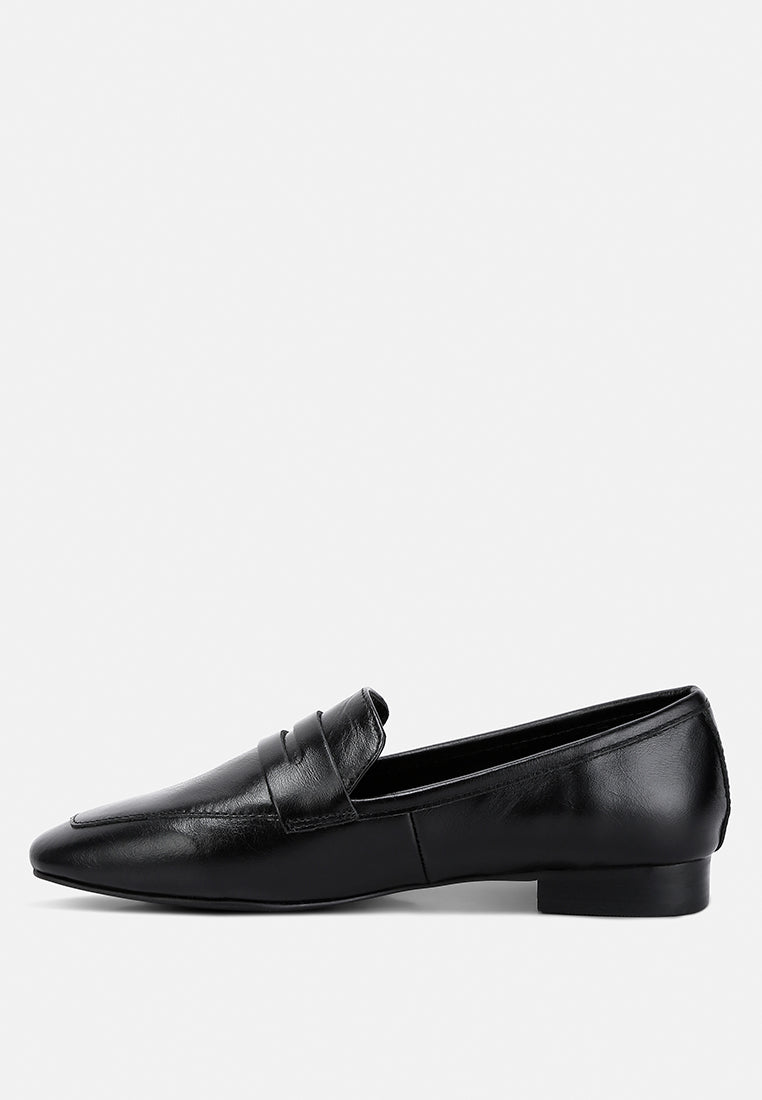 Liliana Classic Leather Penny Loafers - Glamourous Grace