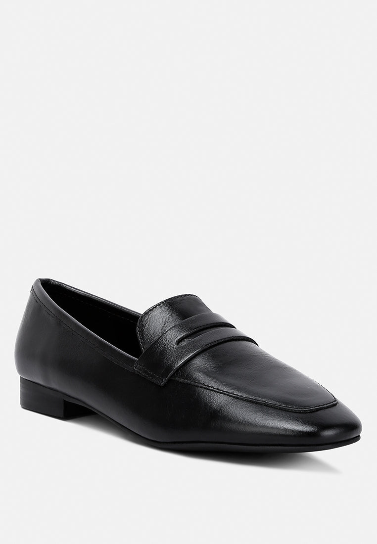 Liliana Classic Leather Penny Loafers - Glamourous Grace
