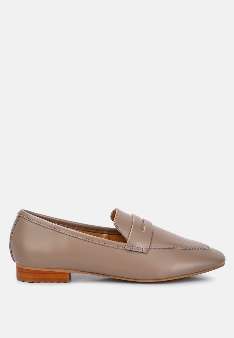 Liliana Classic Leather Penny Loafers - Glamourous Grace