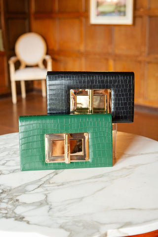 Lillian Croc Clutch - Glamourous Grace