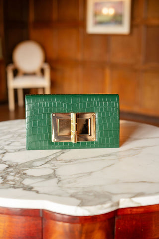Lillian Croc Clutch - Glamourous Grace