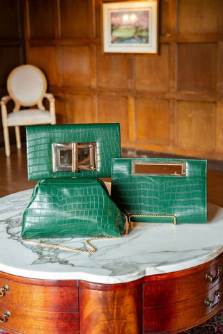 Lillian Croc Clutch - Glamourous Grace