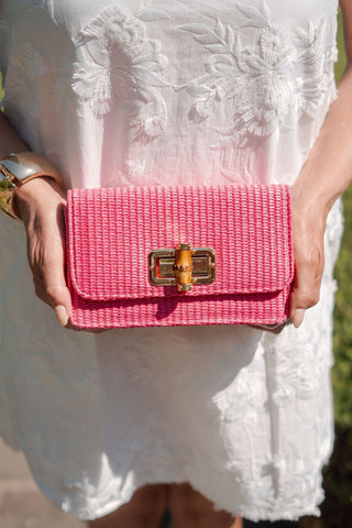 Lilly Clutch - Bamboo Toggle - Glamourous Grace