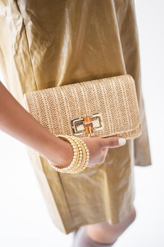 Lilly Clutch - Bamboo Toggle - Glamourous Grace