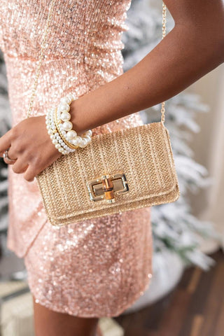 Lilly Clutch - Bamboo Toggle - Glamourous Grace