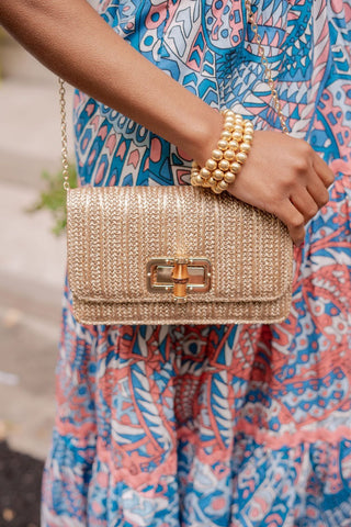 Lilly Clutch - Bamboo Toggle - Glamourous Grace