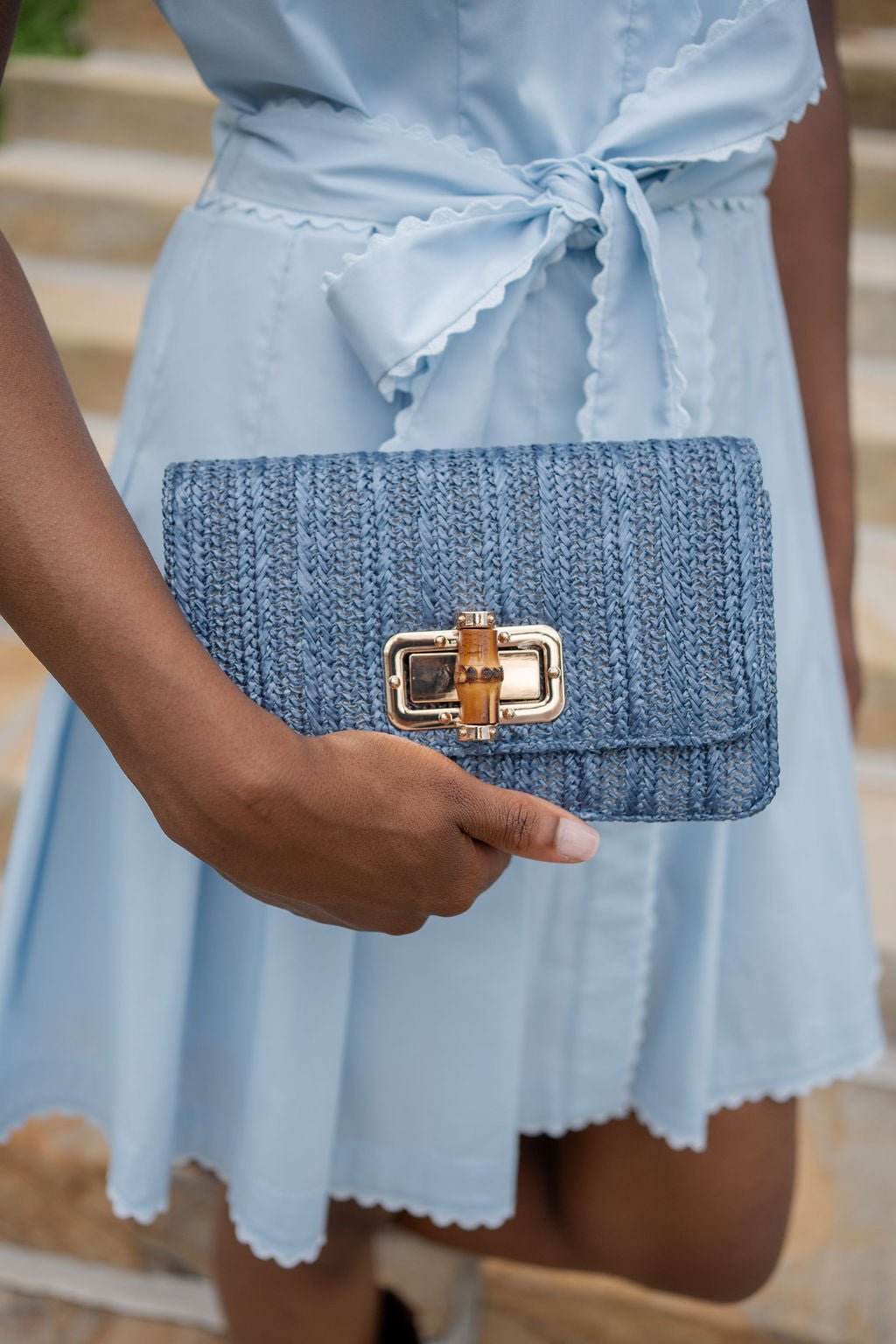 Lilly Clutch - Bamboo Toggle - Glamourous Grace