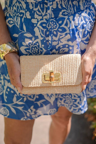 Lilly Clutch - Bamboo Toggle - Glamourous Grace