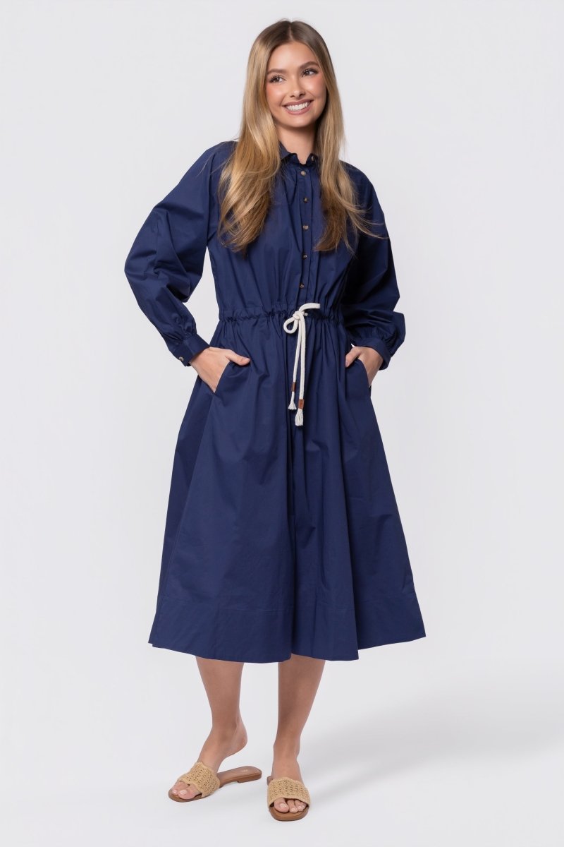 Linden Dress (Navy) - Glamourous Grace