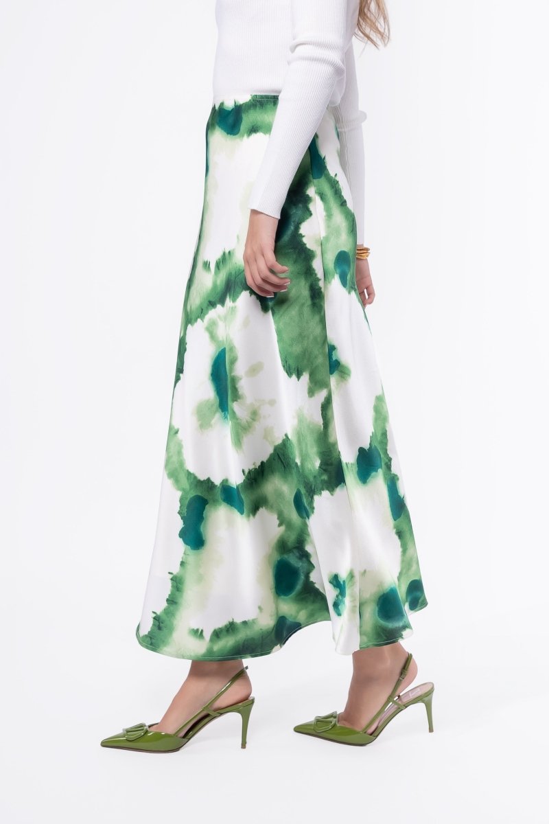 Lisa Skirt (Ivory/Green) - Glamourous Grace