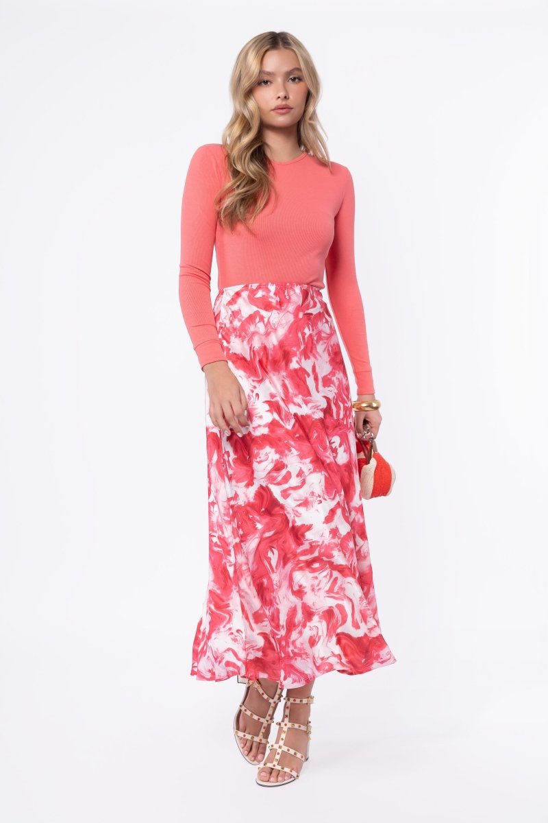Lisa Skirt (Pink Pattern) - Glamourous Grace